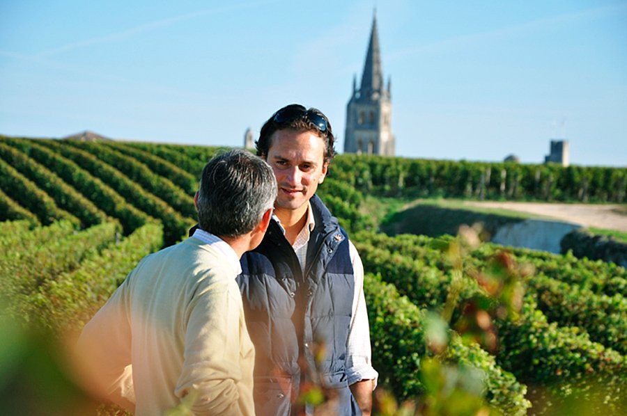 Edouard Moueix in vineyard