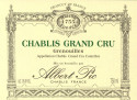 Label for Albert Pic Chablis Grand Cru Grenouilles 