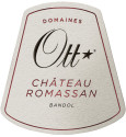 Label for Domaines Ott Château Romassan Bandol Rouge