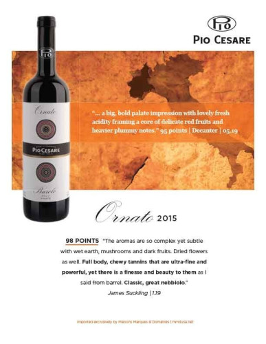 Sell Sheet for {materiallist:brand_name} Barolo Ornato DOCG 2015
