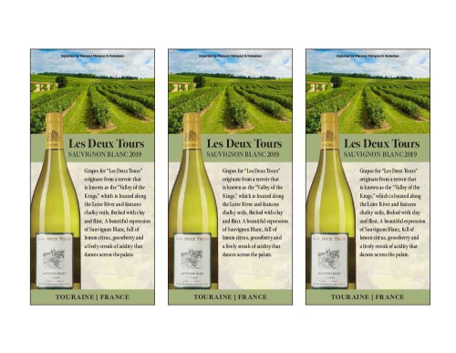 Shelf Talker for {materiallist:brand_name} Les Deux Tours Sauvignon Blanc 2019