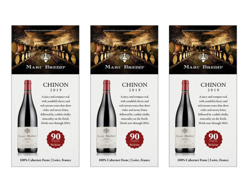 Shelf Talker for {materiallist:brand_name} Chinon Cabernet Franc 2019