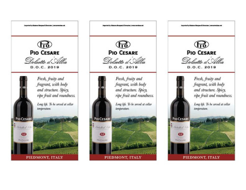 Shelf Talker for {materiallist:brand_name} Dolcetto d’Alba DOC 2020
