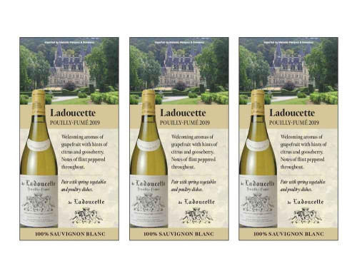 Shelf Talker for {materiallist:brand_name} Pouilly-Fumé Sauvignon Blanc 2019