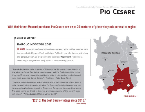 Sell Sheet for {materiallist:brand_name} Barolo Mosconi DOCG 2015