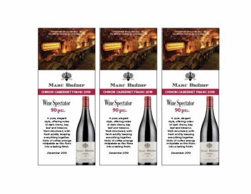 Shelf Talker for {materiallist:brand_name} Chinon Cabernet Franc 2018