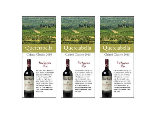 Shelf Talker for {materiallist:brand_name} Chianti Classico DOCG 2016