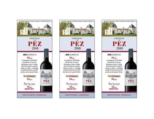 Shelf Talker for {materiallist:brand_name} Château de Pez  2018