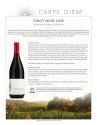 Sell Sheet for Carpe Diem Pinot Noir 2018