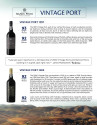 Sell Sheet for Ramos Pinto Vintage Port