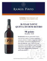 Sell Sheet for Ramos Pinto Quinta do Bom Retiro 20-year Tawny Non-Vintage
