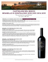 Sell Sheet for Castiglion del Bosco Brunello di Montalcino