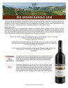 Sell Sheet for Pio Cesare Barolo DOCG 2016