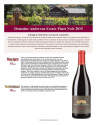 Sell Sheet for Domaine Anderson Estate Pinot Noir 2015